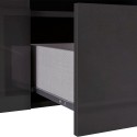 Moderne antraciet glanzende dressoir voor woonkamer met 2 deuren en 2 lades Dama Rt M Kortingen