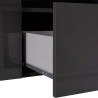 Moderne antraciet glanzende dressoir voor woonkamer met 2 deuren en 2 lades Dama Rt M Kortingen