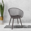 Moderne stoel Philis met armleuningen voor tuin, keuken of eetkamer Verkoop