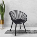 Moderne stoel Philis met armleuningen voor tuin, keuken of eetkamer Korting