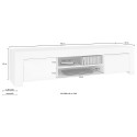 Moderne tv-kast met 2 deuren in glanzend wit Tab Amalfi Korting