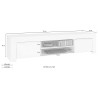 Moderne tv-kast met 2 deuren in glanzend wit Tab Amalfi Korting