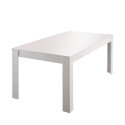 Glanzend witte moderne uitschuifbare tafel 90x137-185cm Lit Amalfi Aanbod
