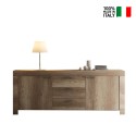 Houten dressoir met 2 deuren en 3 lades 210cm Land L Verkoop