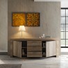 Houten dressoir met 2 deuren en 3 lades 210cm Land L Korting