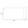 Houten dressoir met 2 deuren en 3 lades 210cm Land L Kortingen