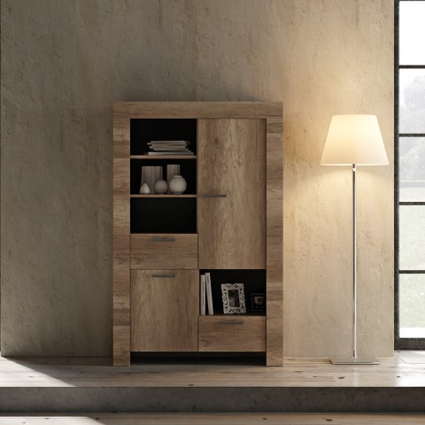 Hoog dressoir woonkamerkast multifunctioneel opbergmeubel Mugiko Land Aanbieding
