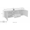 TV-meubel 2 deuren lade hout geblokt design Tecum Sm Dama Catalogus