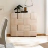 Hoge houten buffetkast met dambordpatroon 2 deuren Dama Lola Sm Catalogus