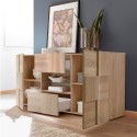 Moderne houten woonkamer dressoir met 2 deuren en 2 lades Dama Sm Korting