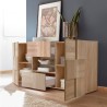 Moderne houten woonkamer dressoir met 2 deuren en 2 lades Dama Sm Korting