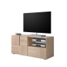 Houten TV-meubel eiken 121cm met deur en lade Petite Sm Dama Aanbod