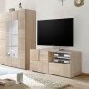 121cm eikenhouten TV-meubel met deur en lade Petite Sm Dama Korting