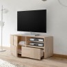 121cm eikenhouten TV-meubel met deur en lade Petite Sm Dama Kortingen