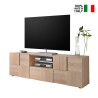 TV-meubel 2 deuren lade hout geblokt design Tecum Sm Dama Verkoop