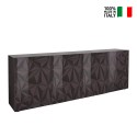 Moderne design dressoir 241cm 4 deuren glanzend grijs Prisma Rt XL Verkoop