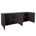 Moderne design dressoir 241cm 4 deuren glanzend grijs Prisma Rt XL Korting