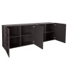 Moderne design dressoir 241cm 4 deuren glanzend grijs Prisma Rt XL Korting