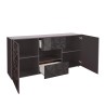 Moderne kast 2 deuren 2 laden hoogglans grijs 181cm Prisma Rt M Aanbod