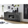Moderne kast 2 deuren 2 laden hoogglans grijs 181cm Prisma Rt M Kortingen