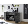 Moderne kast 2 deuren 2 laden hoogglans grijs 181cm Prisma Rt M Catalogus