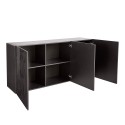 Moderne grijze glanzende dressoir met 3 deuren voor keuken en woonkamer Prisma Rt S Korting