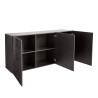 Moderne grijze glanzende dressoir met 3 deuren voor keuken en woonkamer Prisma Rt S Korting