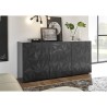 Moderne grijze glanzende dressoir met 3 deuren voor keuken en woonkamer Prisma Rt S Kortingen
