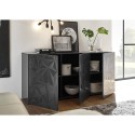 Moderne grijze glanzende dressoir met 3 deuren voor keuken en woonkamer Prisma Rt S Catalogus