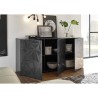 Moderne grijze glanzende dressoir met 3 deuren voor keuken en woonkamer Prisma Rt S Catalogus