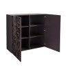 Moderne hoge dressoir met 2 deuren in glanzend grijs Prisma Tet Rt Catalogus