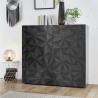 Moderne hoge dressoir met 2 deuren in glanzend grijs Prisma Tet Rt Voorraad