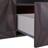Moderne dressoir met 2 deuren en 4 lades in glanzend grijs, 241 cm Prisma Rt L Keuze