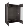 Moderne vitrinekast grijs hoogglans 2 deuren 121x166cm Ego Rt Kortingen