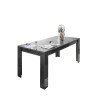 Moderne grijze eettafel hoogglans 180x90cm Uxor Prisma Aanbod