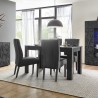 Moderne grijze eettafel hoogglans 180x90cm Uxor Prisma Catalogus