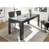 Moderne grijze eettafel hoogglans 180x90cm Uxor Prisma Model