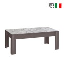 Moderne lage salontafel 65x122cm grijs glanzend Lanz Prisma Verkoop