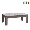 Moderne lage salontafel 65x122cm grijs glanzend Lanz Prisma Verkoop