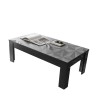 Moderne lage salontafel 65x122cm grijs glanzend Lanz Prisma Korting