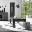Moderne lage salontafel 65x122cm grijs glanzend Lanz Prisma Kortingen