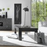 Moderne lage salontafel 65x122cm grijs glanzend Lanz Prisma Kortingen