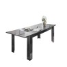 Uitbreidbare eettafel 90x137-185cm in glanzend grijs Plus Prisma Aanbod