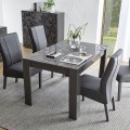 Uitbreidbare eettafel 90x137-185cm in glanzend grijs Plus Prisma Aanbieding