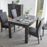 Uitbreidbare eettafel 90x137-185cm in glanzend grijs Plus Prisma Aanbieding