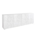 Moderne buffetkast 4 deuren hoogglans wit 241cm Prisma Wh XL Aanbod