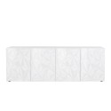Moderne buffetkast 4 deuren hoogglans wit 241cm Prisma Wh XL Kortingen