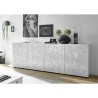 Moderne buffetkast 4 deuren hoogglans wit 241cm Prisma Wh XL Keuze