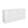 Witte glanzende dressoir Prisma Wh S met 3 deuren voor woonkamer of keuken Aanbod