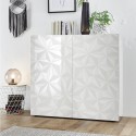 Moderne woonkamer dressoir 2-deurs hoogglans wit Prisma Tet Wh Kortingen